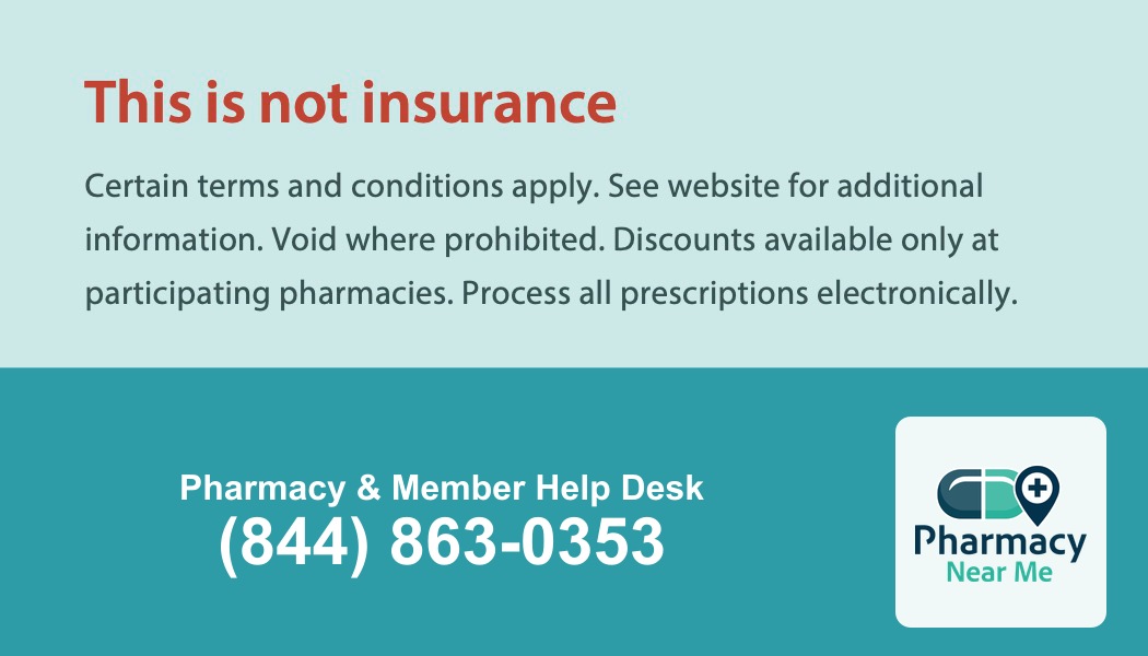 Prescription Discount Card Back